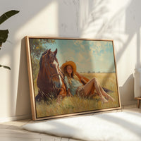 Cowgirl Daydream in Summer Grass