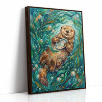 Snack Time: Watercolor Sea Otter Study