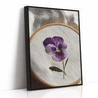 A Pansy Stitched with Care