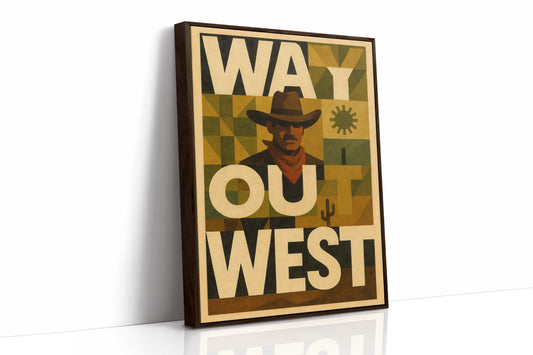 Way Out West Cowboy Poster