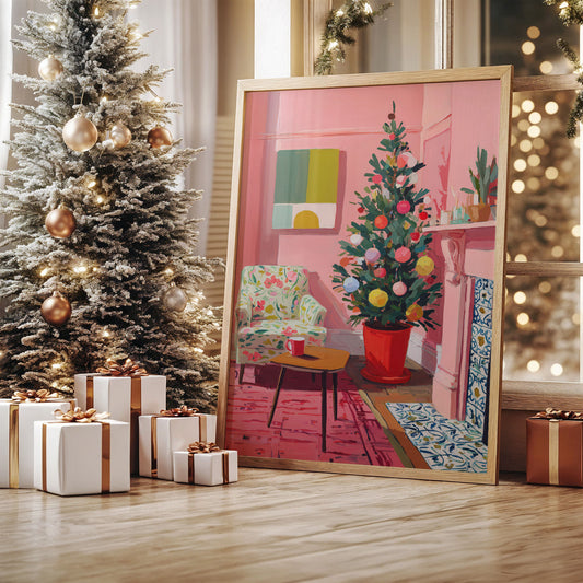 Festive Pink Room Glows Sweet