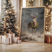 Starlit Stag Wears Winter's Crown