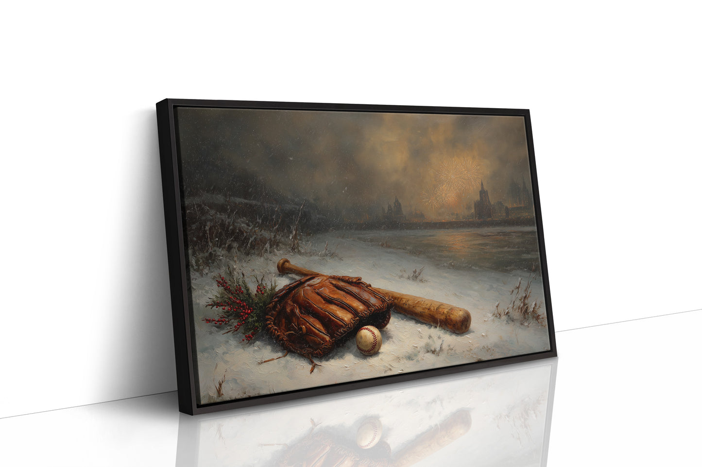 Winter Inning Under Firelight