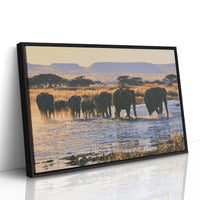 Herd, Crossing at Dusk