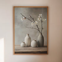Minimalist Japanese Still Life Print – Zen Aesthetic Home Art