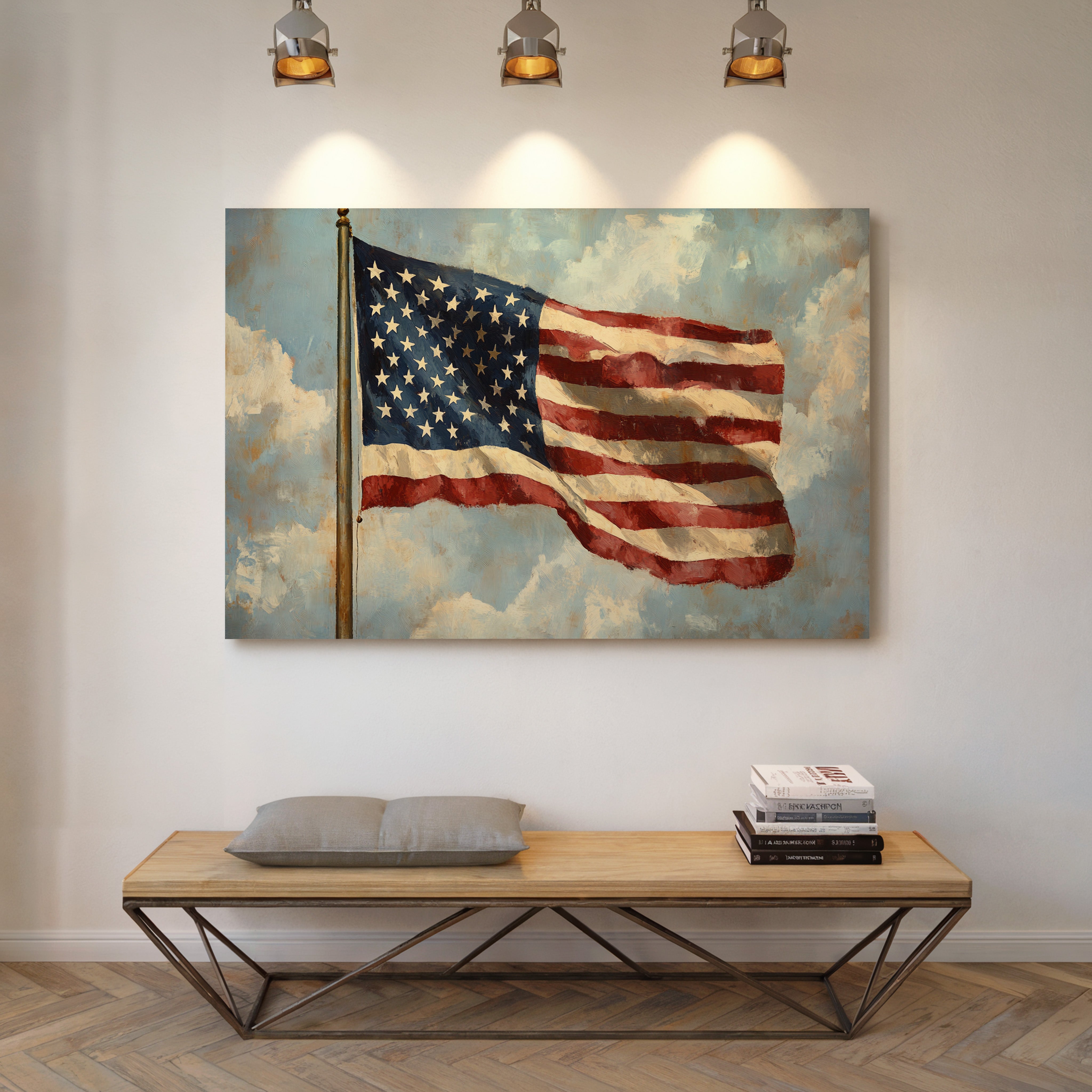 Liberty's Colors Dance Above Summer Clouds