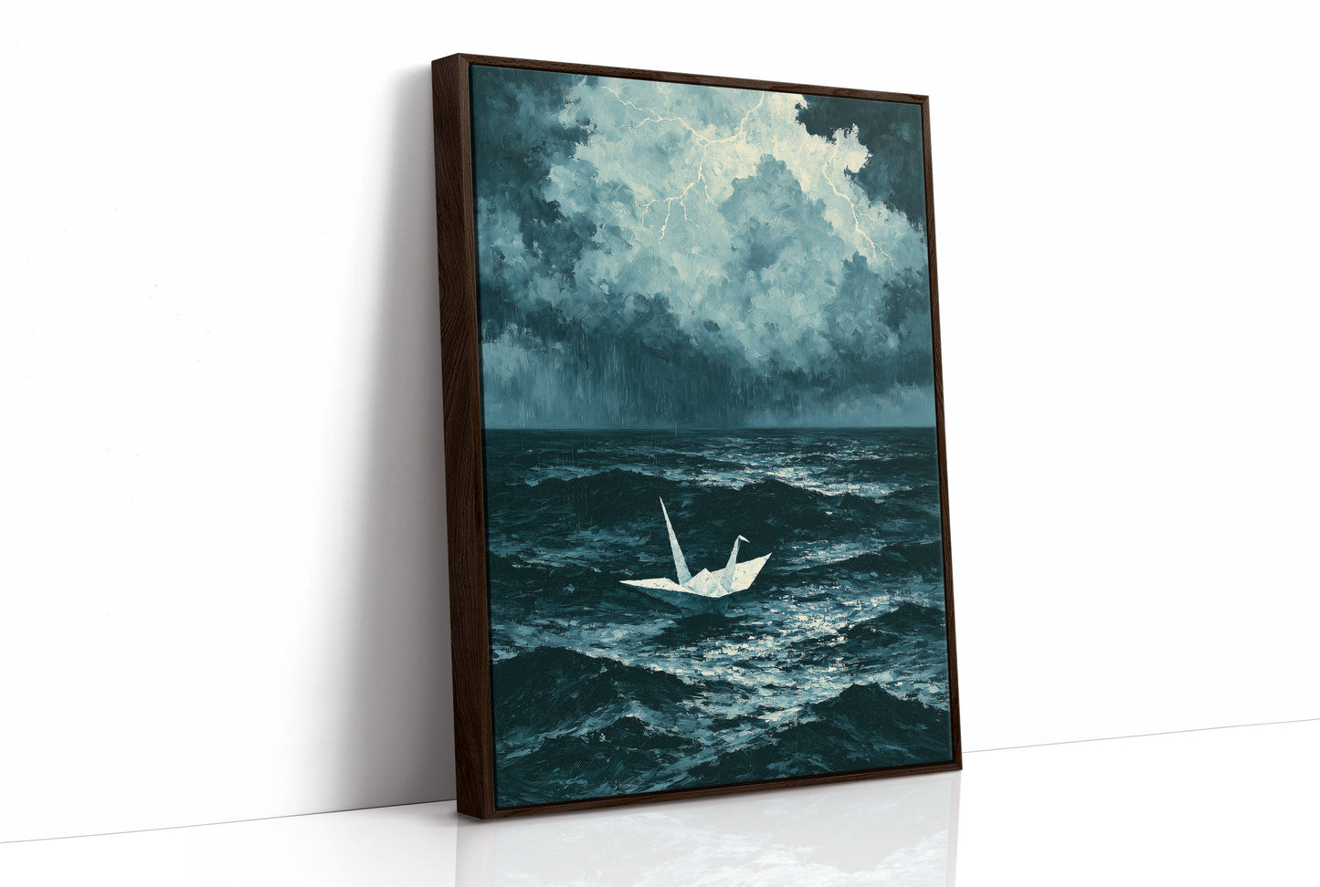 Origami Crane Braves the Storm
