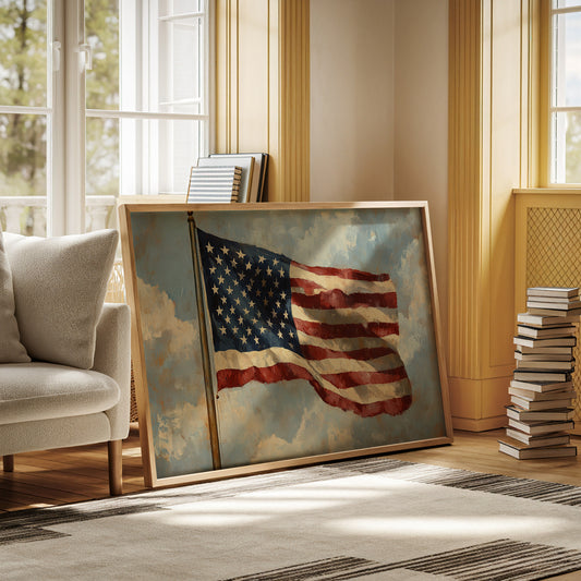 Liberty's Colors Dance Above Summer Clouds