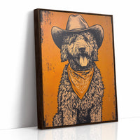 Ranch Hand Wags Through Copper Sunset