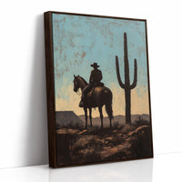 Rider and Saguaro at Dusk
