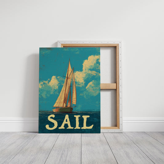 Voyage Beyond Words: Vintage Maritime Poster