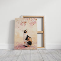 Calico Dreams Under Cherry Blossoms