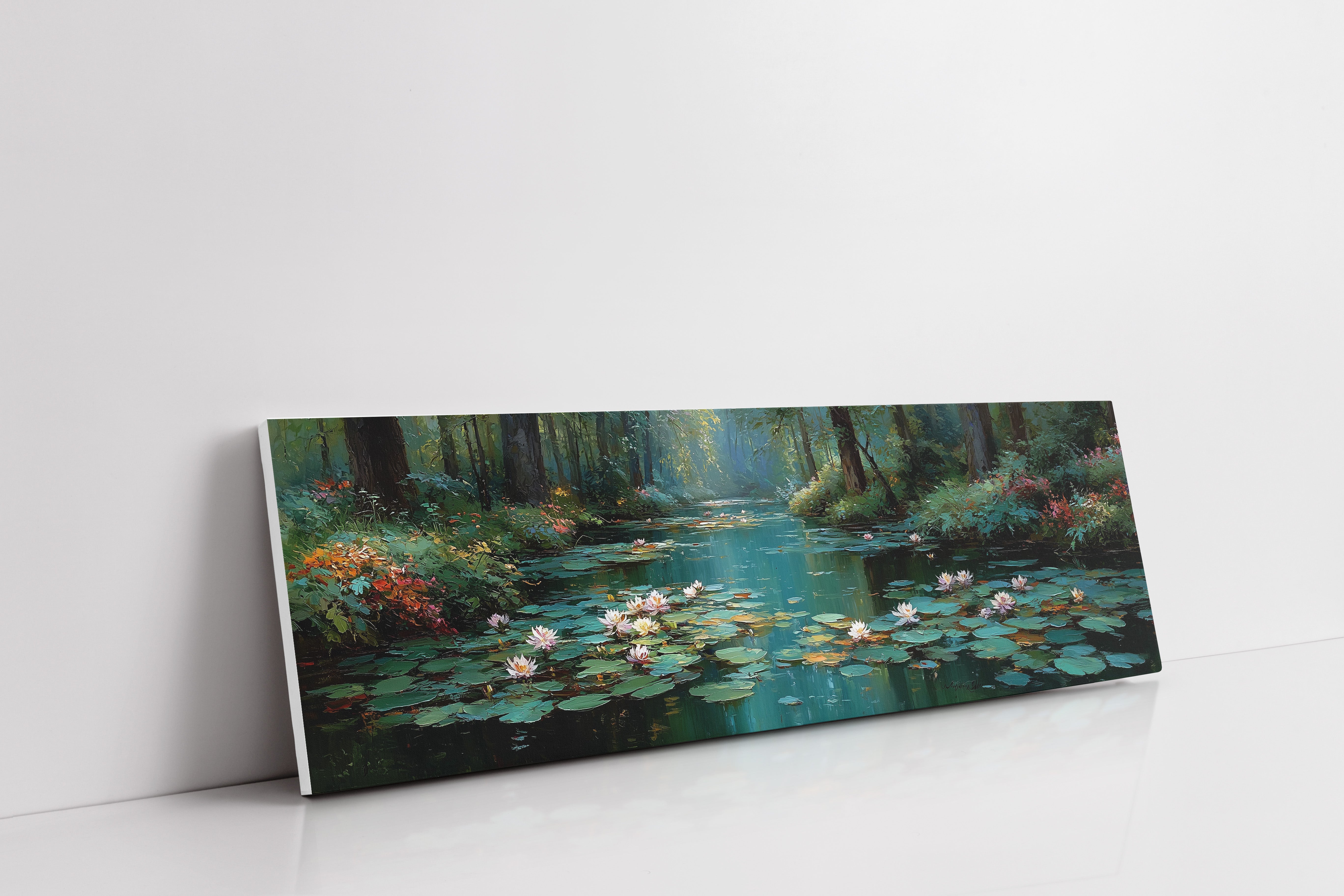 Water Lilies In Forest Stillness