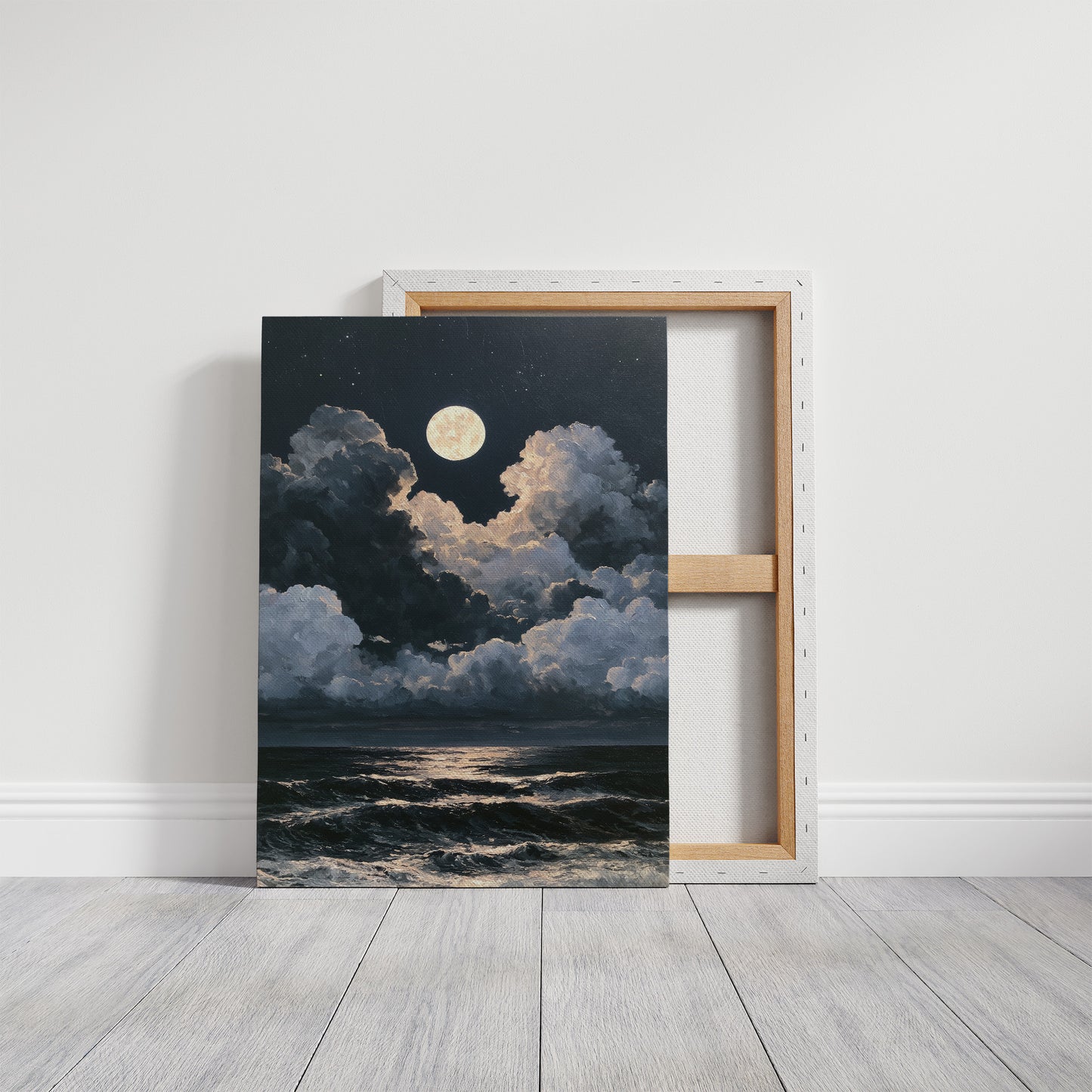 Full Moon Over Dramatic Clouds