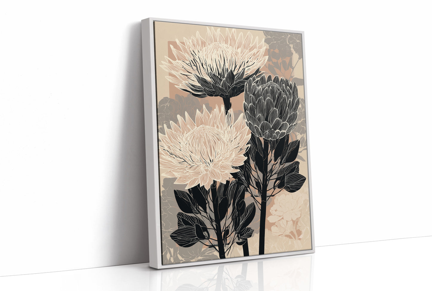 Protea in Ink and Blush