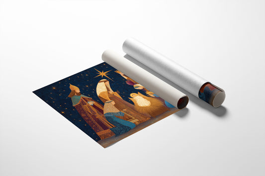 Starlit Kings Follow Golden Light