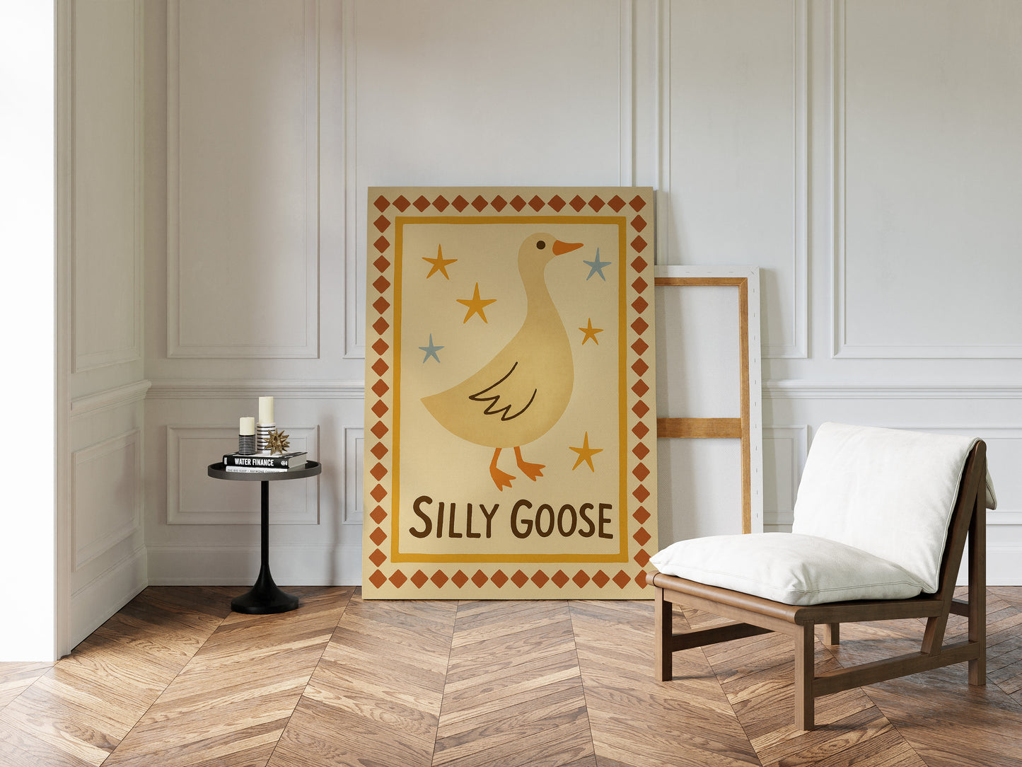 Silly Goose Folk Art Print