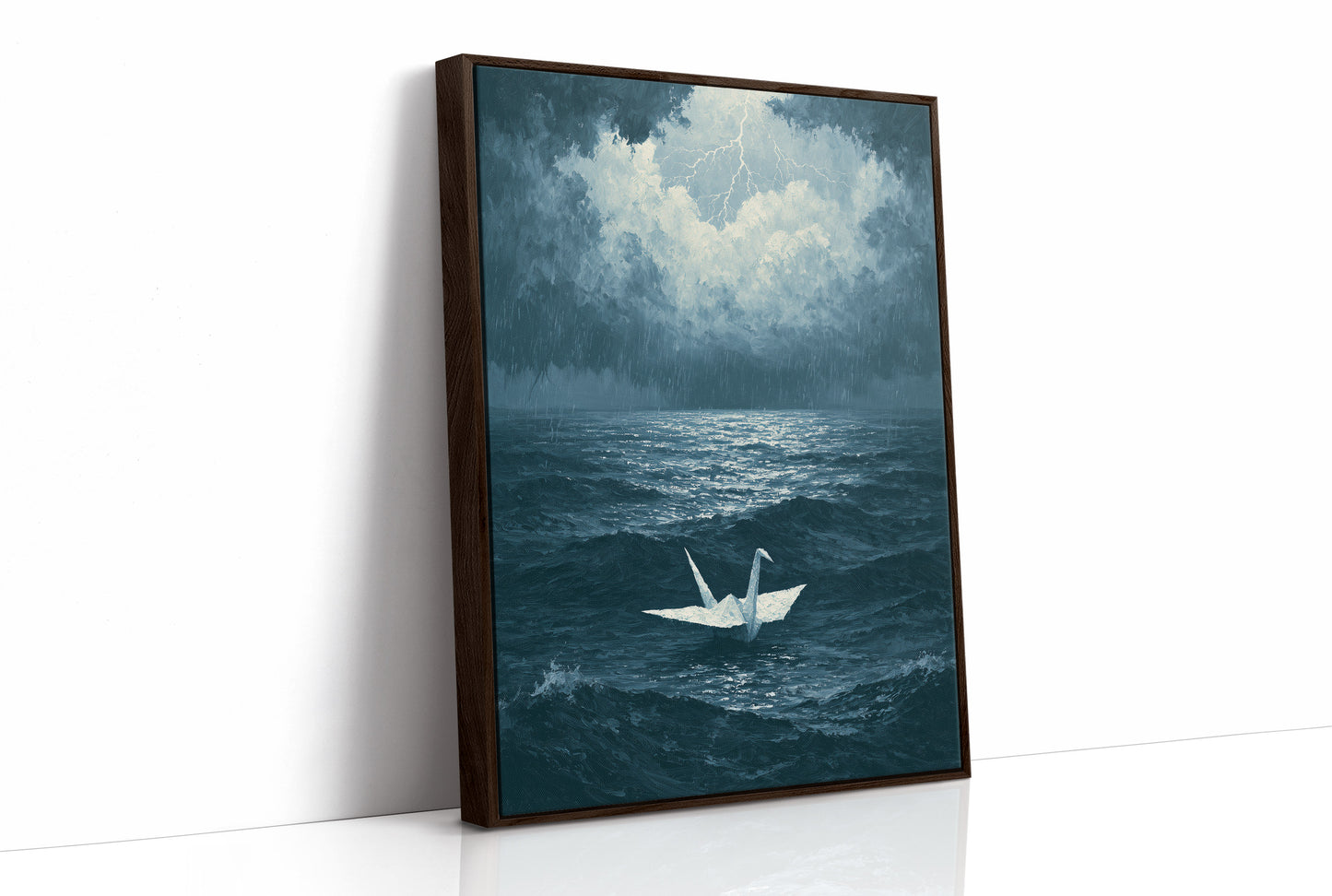 Crane Adrift in Silence