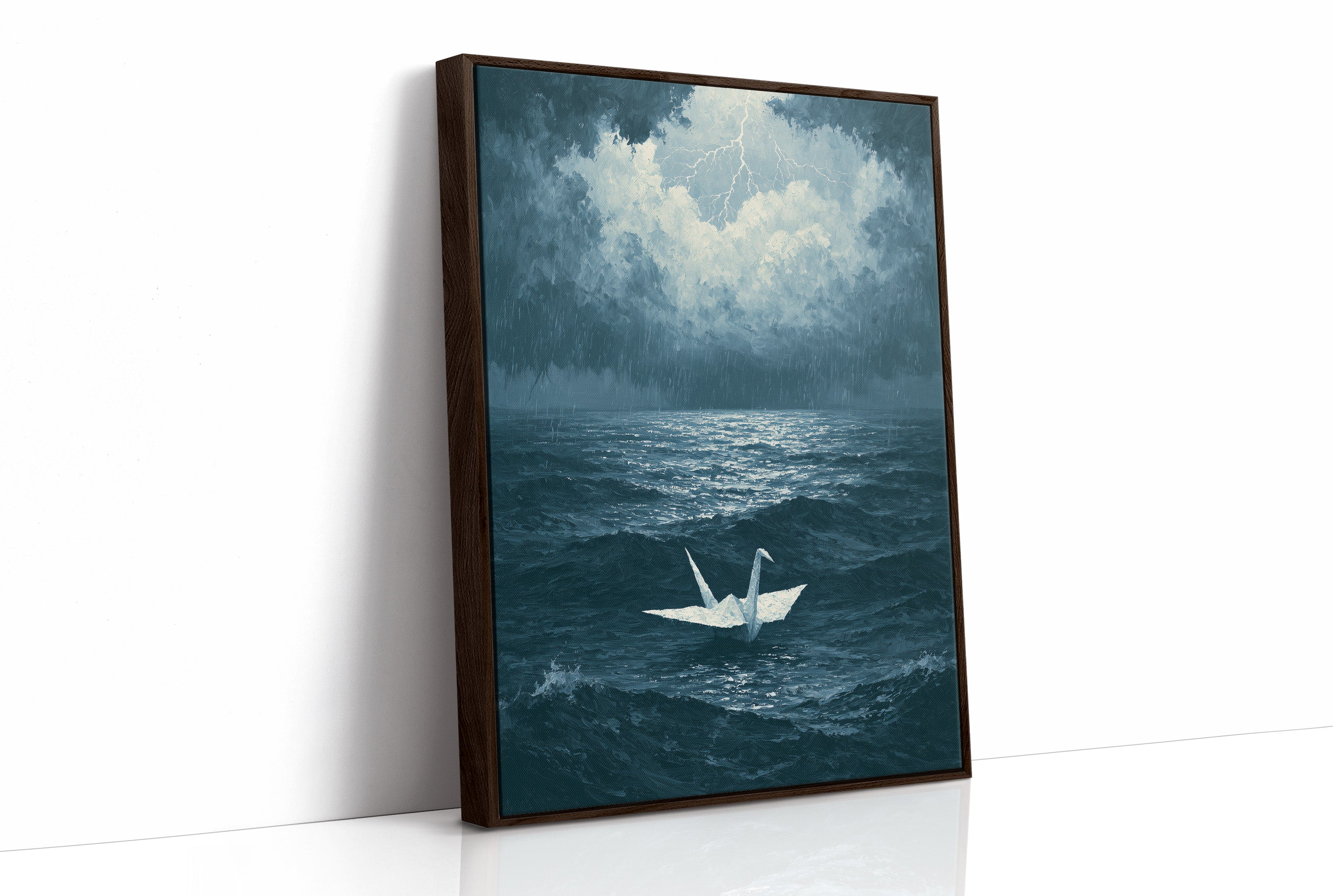 Crane Adrift in Silence