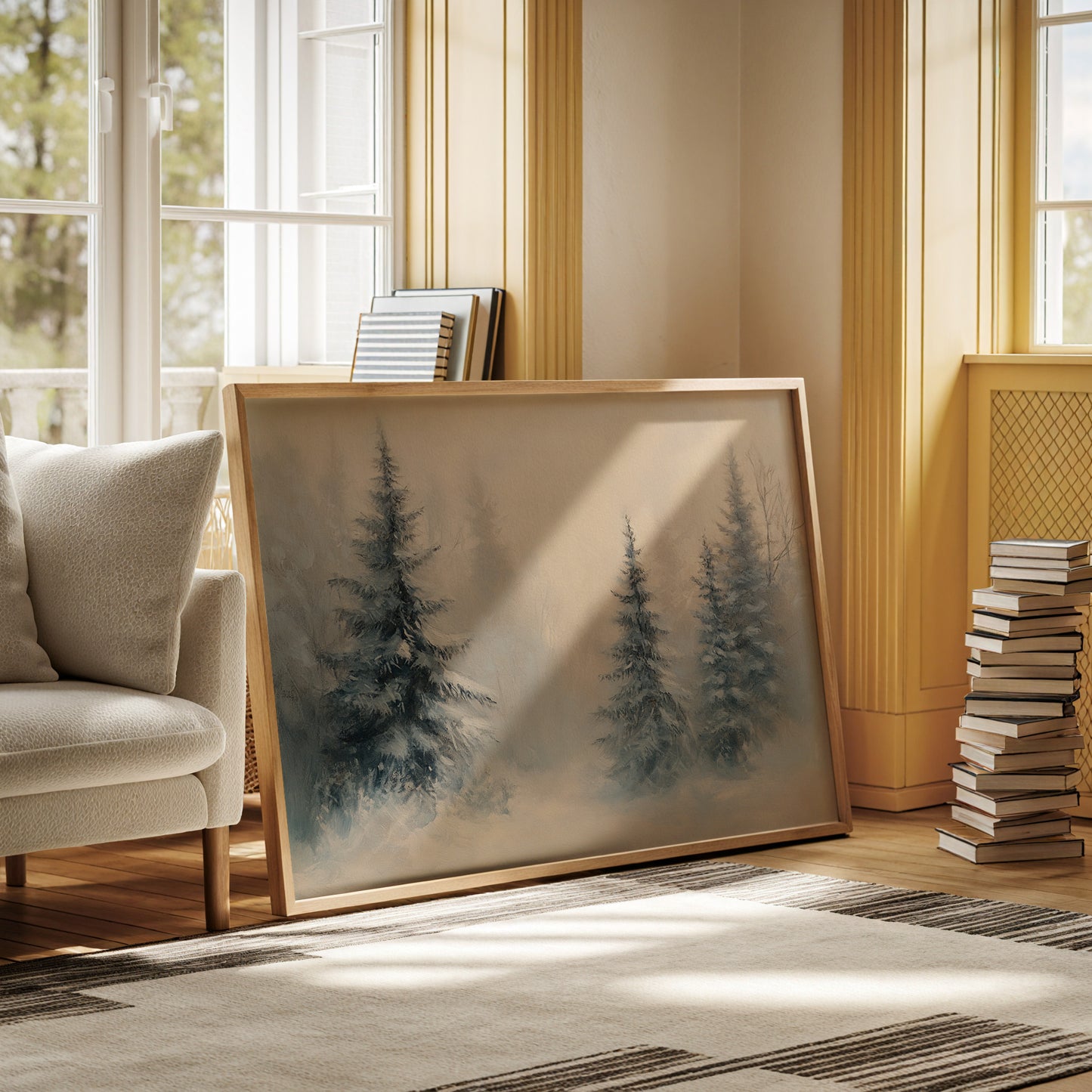 Evergreens Dance Through Winter's Light