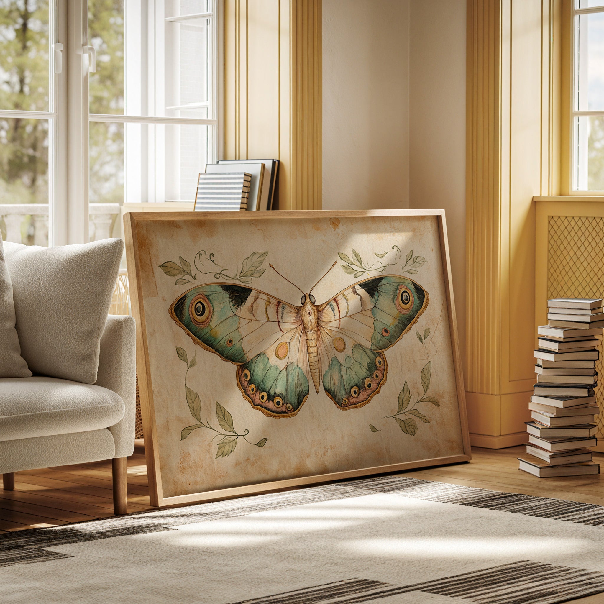 Aged Pages Hold Butterfly Tales