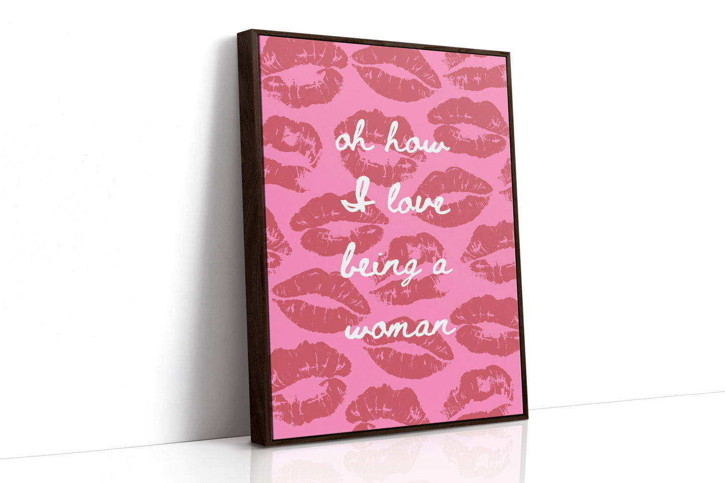 Pink Kisses Paint Sweet Messages