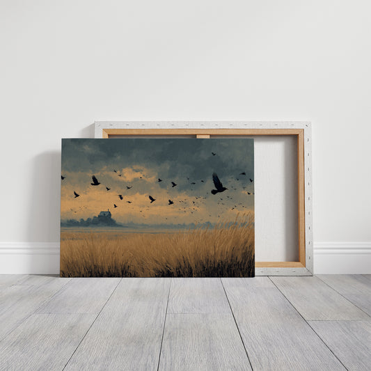 Crows Over the Reeds