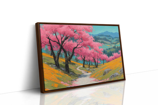 Cherry Blossoms Paint Mountain Valleys