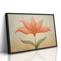 Coral Lily Basks In Golden Hour