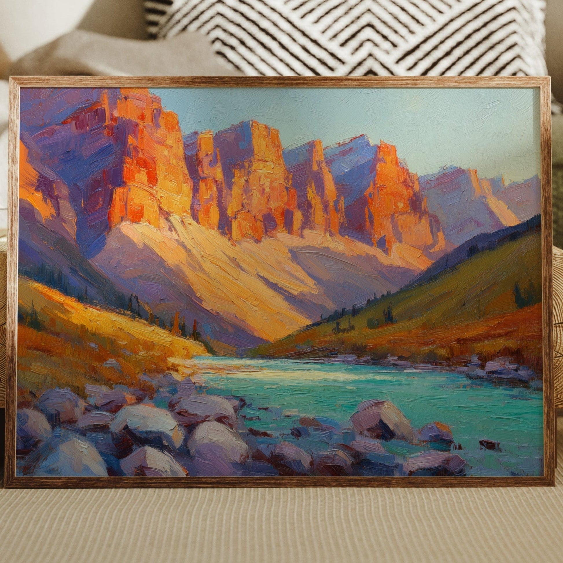 Turquoise Waters Kiss Mountain Fire