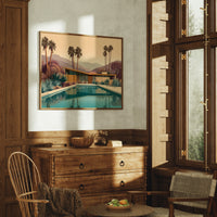Desert Palms Mirror Modern Serenity