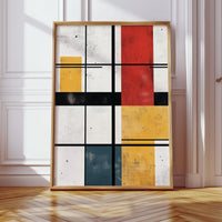 Modular Rhythm – Abstract Primary Color Grid Art