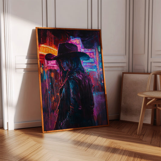 Cowgirl Noir in Neon Lights
