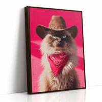 Feline Sheriff Rules Pink Mountains
