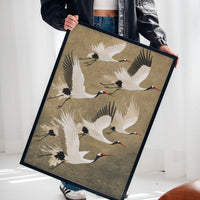 Elegant Japanese Crane Wall Art – Traditional Nature-Inspired Print