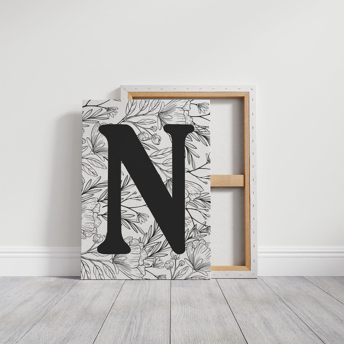 Botanical Letter N Monogram