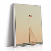 Classic Yacht at Golden Hour