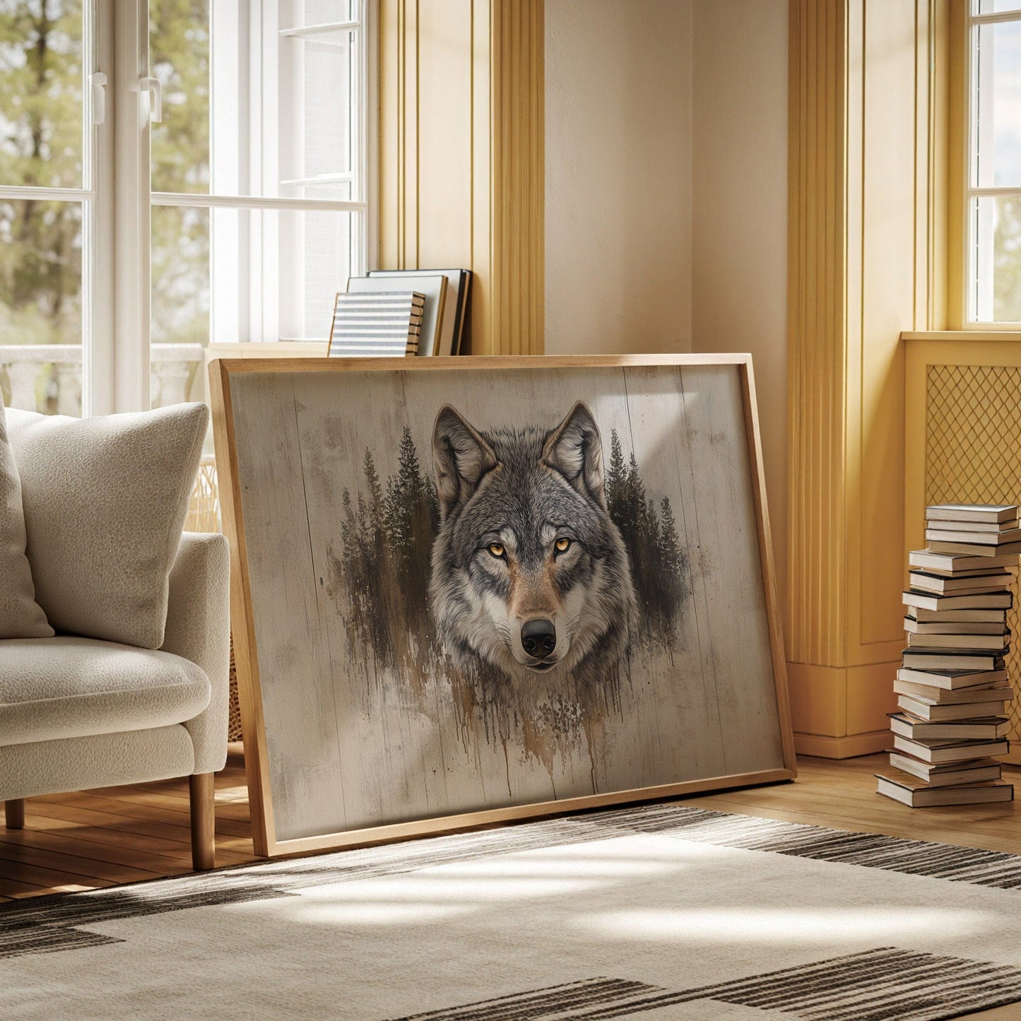 Ancient Forest Holds Wolf's Gaze