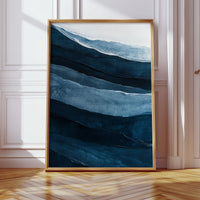 Serene Ocean Waves Abstract Painting