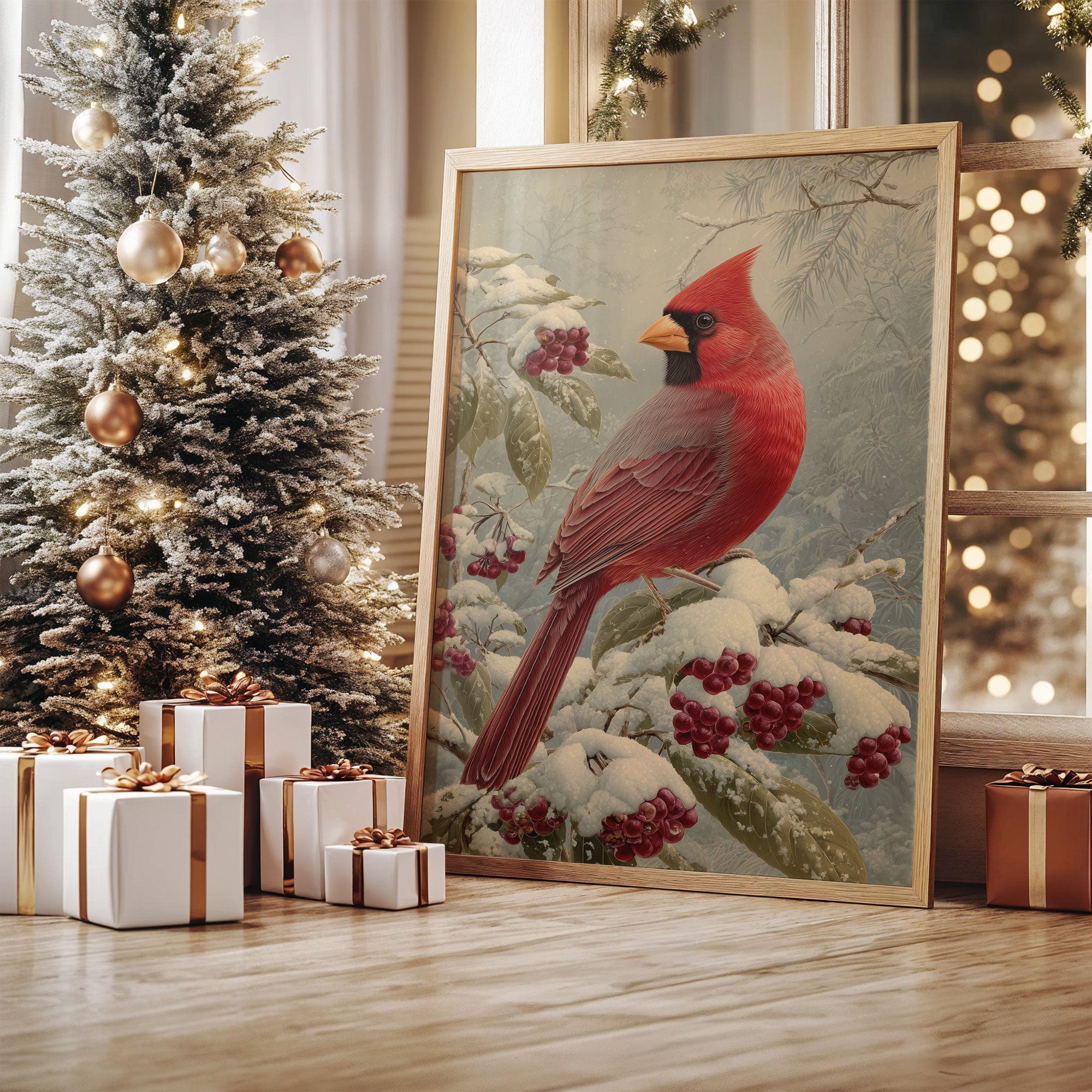 Winter Berries Feed Cardinal's Soul