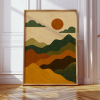 Desert Dunes Under Burnt Sun