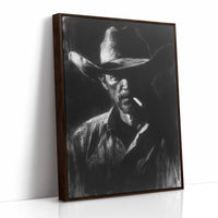 Midnight Cowboy in Charcoal Shadows