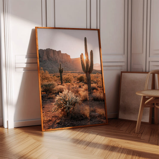 Sunlit Giants in Arid Embrace