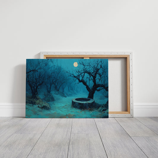 The Old Well by Moonlight