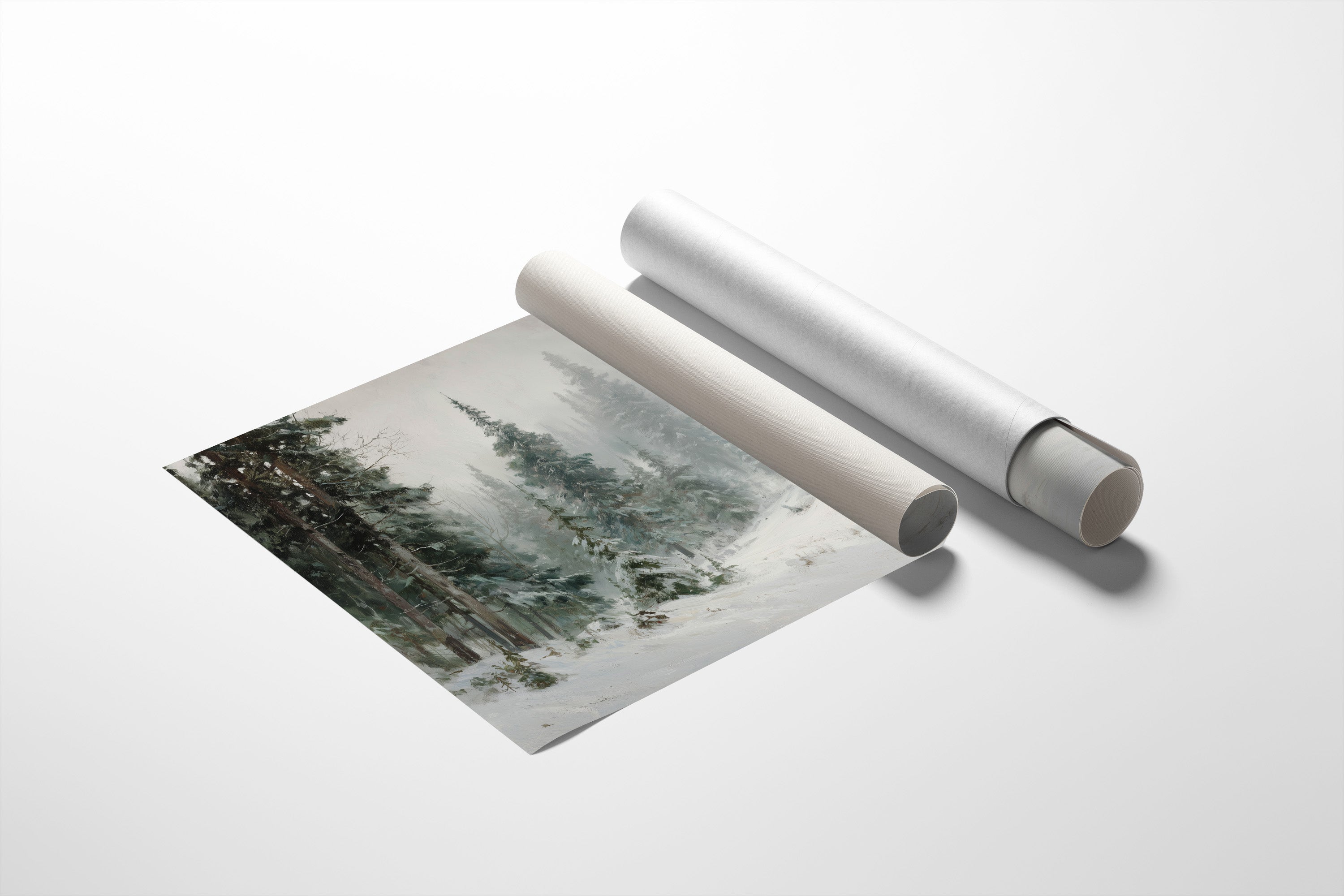 Snow Settles Among Silent Pines