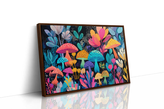 Midnight Garden's Neon Mushroom Ballet