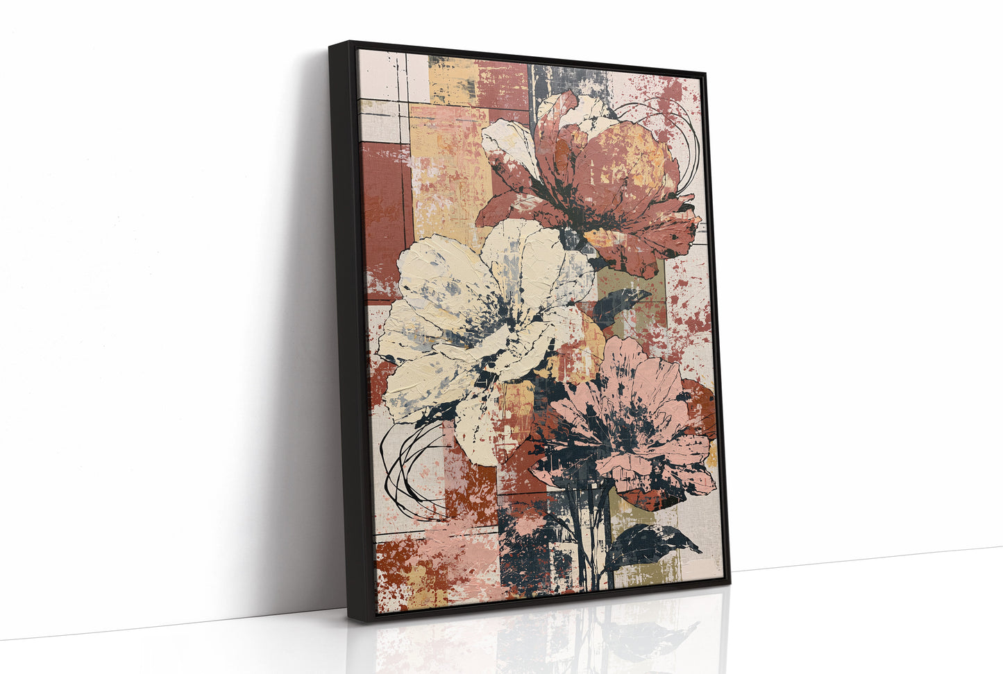 Blooms in Color Block & Splatter