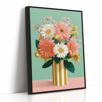 Sunday Flowers in a Striped Vase