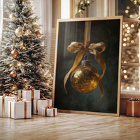 Golden Ornament Holds December's Light