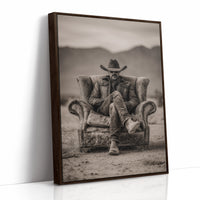 Leather Armchair Holds Desert Solitude